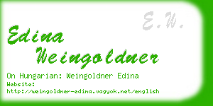 edina weingoldner business card